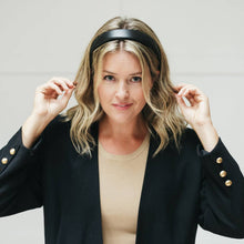 Load image into Gallery viewer, Femme Faire Vegan Leather Padded Headband | 2 Colors Available