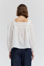 Load image into Gallery viewer, Heirloom Eyelet Trim Blouse