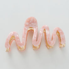 Load image into Gallery viewer, Willow Rosé Squiggle Metal Claw Clip | Large