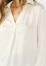 Load image into Gallery viewer, Split Neck Satin Blouse