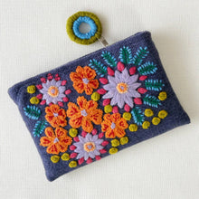 Load image into Gallery viewer, Jenny Krauss | Prairie Flowers Embroidered Wool Pouch