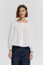 Load image into Gallery viewer, Heirloom Eyelet Trim Blouse