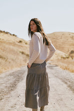 Load image into Gallery viewer, Gingham Tiered Skirt | Chestnut