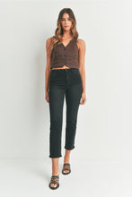 Load image into Gallery viewer, Just Black Denim Slim Straight w/ Distress | Washed Black