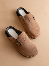 Load image into Gallery viewer, The Toni | Latte Studded Buckle Clog
