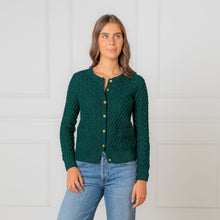 Load image into Gallery viewer, Emerald Herringbone Stitch Cardigan