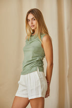 Load image into Gallery viewer, Clem Shirred Knit Top | Eucalyptus
