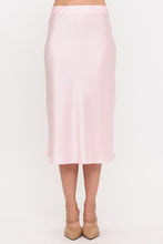 Load image into Gallery viewer, Satin Slip Midi Skirt | Baby Pink
