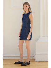 Load image into Gallery viewer, Denim A-Line Mini Dress