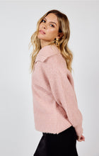 Load image into Gallery viewer, Dolly Open Collar Sweater | Rose Pink