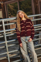 Load image into Gallery viewer, Clara Cardigan | Sangria/Taupe