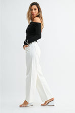 Load image into Gallery viewer, Just Black Denim Mid Rise Slim Wide Leg | Off White