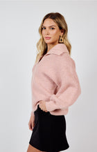 Load image into Gallery viewer, Dolly Open Collar Sweater | Rose Pink