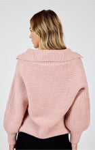 Load image into Gallery viewer, Dolly Open Collar Sweater | Rose Pink