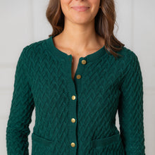 Load image into Gallery viewer, Emerald Herringbone Stitch Cardigan