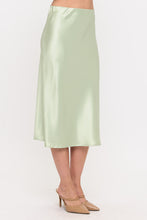 Load image into Gallery viewer, Satin Slip Midi Skirt | Sage