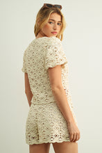 Load image into Gallery viewer, Crochet Short Sleeve Button Front Jacket