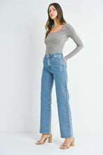 Load image into Gallery viewer, Lightwash Longer Length Wide Leg Jeans