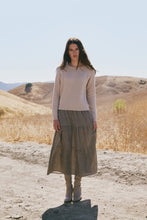 Load image into Gallery viewer, Gingham Tiered Skirt | Chestnut