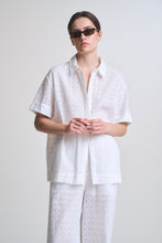 Load image into Gallery viewer, Coastal Eyelet Short Sleeve Shirt