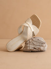 Load image into Gallery viewer, The Santiago | Off White Raffia Heel