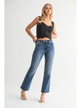 Load image into Gallery viewer, Just Black Denim Slim Cropped Bootcut | Dark Wash