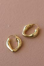 Load image into Gallery viewer, Organic Gold Hoops