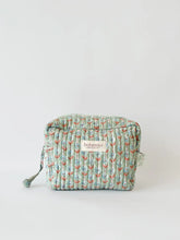 Load image into Gallery viewer, Garland Washbag | Duck Egg Floral Print