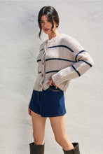 Load image into Gallery viewer, Clara Cardigan | Sea Shell/Navy