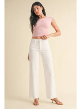 Load image into Gallery viewer, Just Black Denim Slim Palazzo Scissor Cut Jean | White