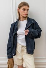 Load image into Gallery viewer, High Neck Denim Jacket