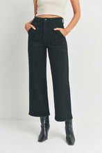 Load image into Gallery viewer, Just Black Denim High Rise Cargo Pocket Wide Leg | Black