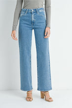 Load image into Gallery viewer, Lightwash Longer Length Wide Leg Jeans
