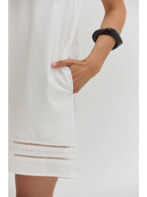 Load image into Gallery viewer, Reese Poplin Lattice Trim Mini Dress