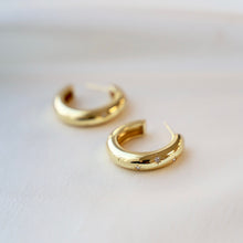 Load image into Gallery viewer, *Back In Stock!* Meredith Cz Star Thick Hoop | Gold