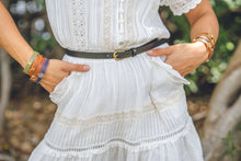 Load image into Gallery viewer, Everyday Skinny Brass Buckle Leather Belt | 3 Colors Available