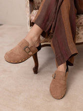 Load image into Gallery viewer, The Toni | Latte Studded Buckle Clog