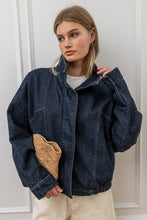 Load image into Gallery viewer, High Neck Denim Jacket
