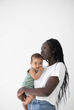 Load image into Gallery viewer, *Just Restocked!* The Mom Crop Tee | Antique White