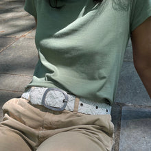 Load image into Gallery viewer, Jenny Krauss Belt | Wandering Clouds Embroidered Wool Belt