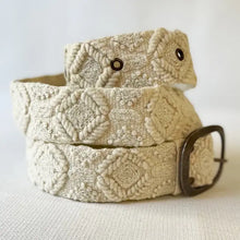 Load image into Gallery viewer, Jenny Krauss Belt | Wandering Clouds Embroidered Wool Belt
