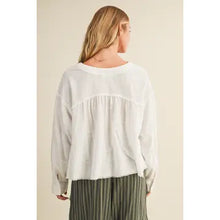 Load image into Gallery viewer, Beachcomber Lace Trim Button Down