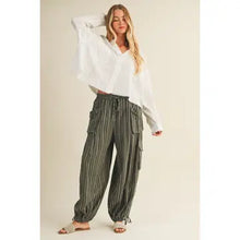 Load image into Gallery viewer, Beachcomber Lace Trim Button Down