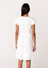 Load image into Gallery viewer, Eyelet Ruffle Sleeve V Neck High Low Mini Dress | 2 Colors Available