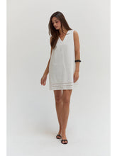 Load image into Gallery viewer, Reese Poplin Lattice Trim Mini Dress