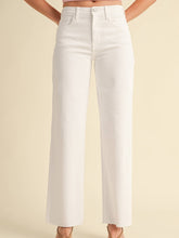Load image into Gallery viewer, Just Black Denim Slim Palazzo Scissor Cut Jean | White