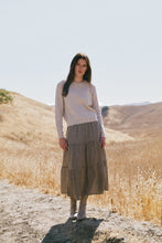 Load image into Gallery viewer, Gingham Tiered Skirt | Chestnut