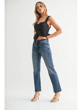 Load image into Gallery viewer, Just Black Denim Slim Cropped Bootcut | Dark Wash