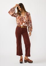 Load image into Gallery viewer, Abstract Print Split Neck Blouse