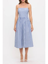 Load image into Gallery viewer, Fit & Flare Striped Midi Dress
